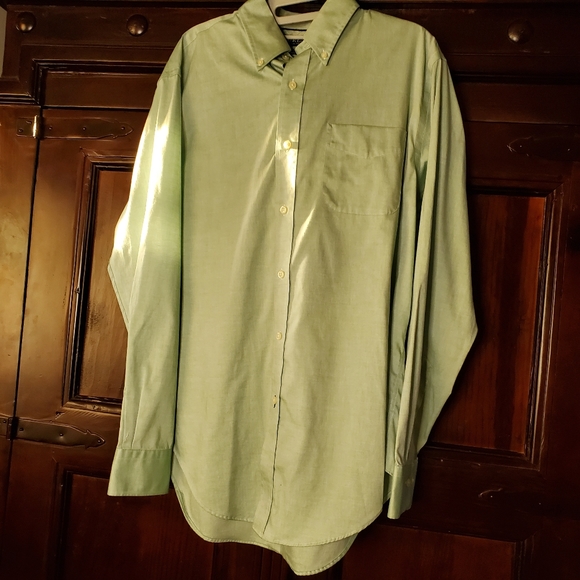 Men Lauren Ralph Lauren Button Down Shirt Green‎ Size 16 34/35 - Picture 1 of 5